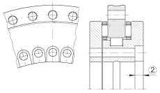 轉(zhuǎn)臺(tái)軸承 RTC325, 雙列，用于絲杠安裝