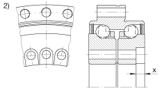 推力角接觸球軸承 ZKLDF325, 雙向，螺釘安裝，兩側(cè)帶密封蓋
