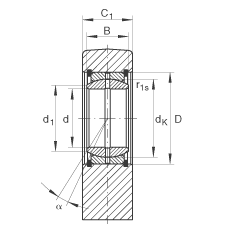 液壓桿端軸承 GF35-DO, 根據(jù) DIN ISO 12 240-4 標(biāo)準(zhǔn)，帶焊接面，需維護(hù)