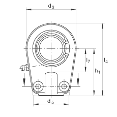 液壓桿端軸承 GIHRK40-DO, 根據(jù) DIN ISO 12 240-4 標(biāo)準(zhǔn)，帶右旋螺紋夾緊裝置，需維護(hù)