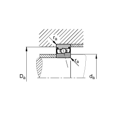主軸軸承 HSS7022-E-T-P4S, 調節(jié)，成對安裝，接觸角 α = 25°，兩側唇密封，非接觸，限制公差