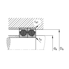 主軸軸承 HCB71924-E-T-P4S, 調(diào)節(jié)，成對或單元安裝，接觸角 α = 25°，陶瓷球，限制公差