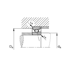 主軸軸承 HS71917-E-T-P4S, 調(diào)節(jié)，成對(duì)或單元安裝，接觸角 α = 25°，限制公差
