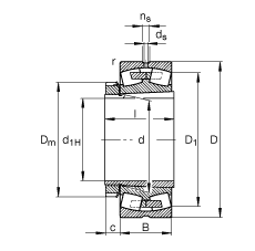 調心滾子軸承 22240-B-K-MB + H3140, 根據(jù) DIN 635-2 標準的主要尺寸, 帶錐孔和緊定套 調心滾子軸承 22240-B-K-MB + H3140, 根據(jù) DIN 635-2 標準的主要尺寸, 帶錐孔和緊定套